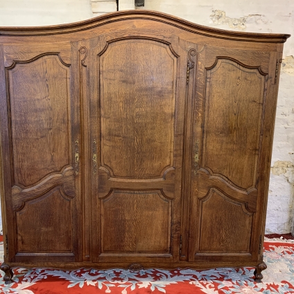 Outstanding Quality French Oak Three Door Armoire/wardobe - Now Sold