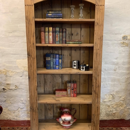 Tall Open Pine Bookcase With Five Shelves -now Sold