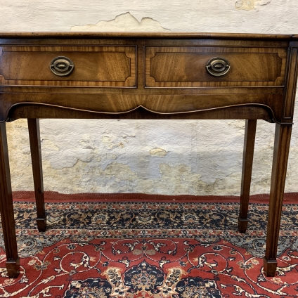 Fantastic Shaped Mahogany Two Drawer Server/cutlery Drawers - Now Sold