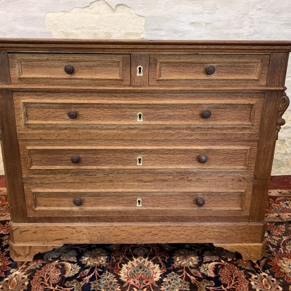 Fantastic Quality French Country Oak Chest Of Drawers - Now Sold