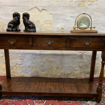 Outstanding Quality Oak Three Drawer Dresser/hall Table/console Table - Now Sold