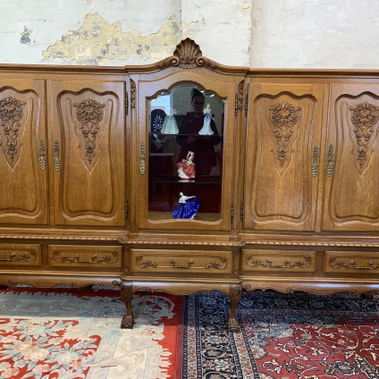 Stunning Large Vintage French Carved Oak Chippendale Cupboard/cabinet/sideboard - Now Sold