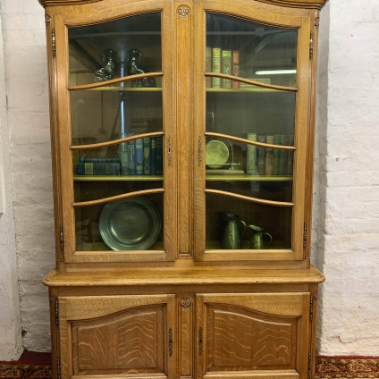 Elegant Vintage French Carved Oak Vitrine/cabinet - Now Sold
