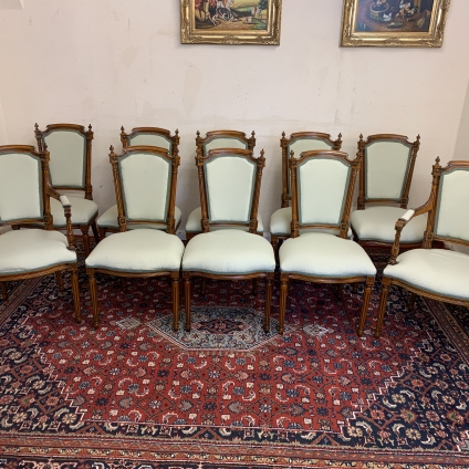 Fantastic Set Of Ten Carved Mahogany Dining Chairs Inc Two Carver Armchairs - Now Sold