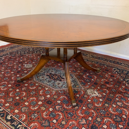 Fantastic Quality Large Round Yew Wood Table - Now Sold