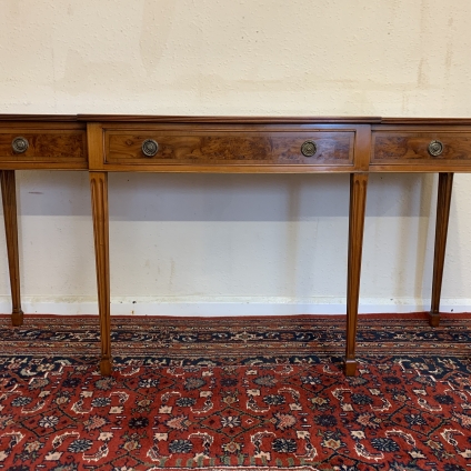 Outstanding Quality Rackstraw Yew Wood Brakefront Side Table/console Table/server - Now Sold