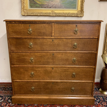Antique Oak Arts And Crafts Chest Of Drawers By Maple & Co London Circa 1900 - Now Sold
