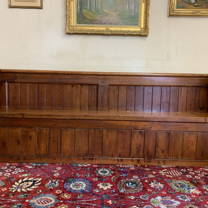 Fabulous Victorian Pitch Pine Gothis Pew With Lift Up Lid Circa 1890 - Now Sold