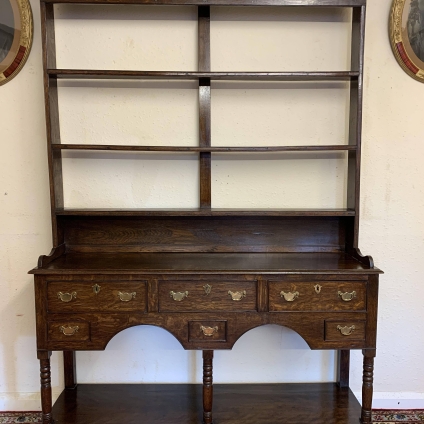 Fantastic Quality Antique English Oak Dresser With Plate Rack Back Circa 1900 - Now Sold