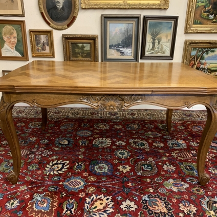 Fantastic Quality French Carved Oak Extending Table- Now Sold