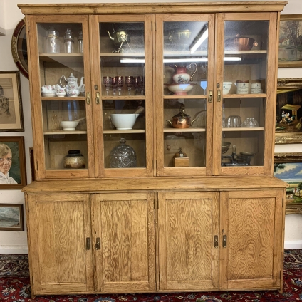 Fabuous Antique Pine Housekeepers Glazed Cupboard/cabinet Circa 1910 - Now Sold