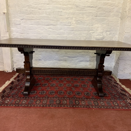 Rupert Nigel Griffiths Solid Carved Oak Monastic Refrecty Dining Table - Now Sold