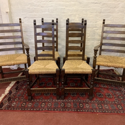 Outstanding Quality Set Of Six Oak Rupert Nigel Griffiths Dining Chairs - Now Sold