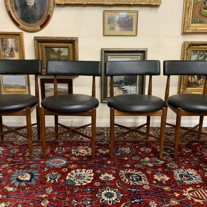 Set Of Four Mid Century Teak Gplan Fresco Dining Chairs - Now Sold