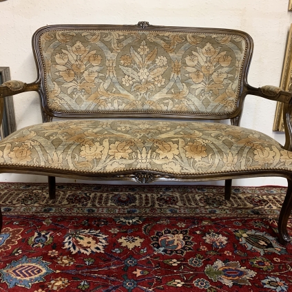 Elegant Antique French Carved Oak Shaped Salon Sofa/settee - Now Sold