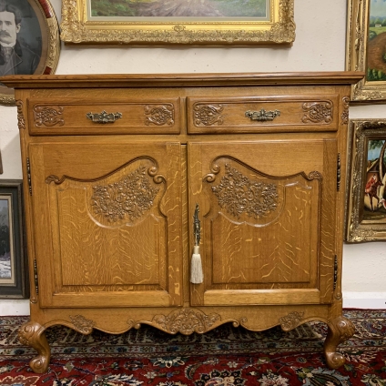 Fabulous French Carved Oak Cupboard/dresser/sideboard - Now Sold