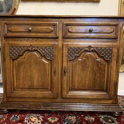 Outstanding Quality Carved Country Oak Two Door Cupboard/dresser/sideboard - Now Sold