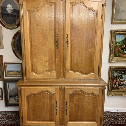 Outstanding Quality Antique French Country Oak Housekeepers Cupboard/cabinet - Now Sold