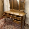Elegant French Carved Oak Triple Mirror Dressing Table - Now Sold - Image 8