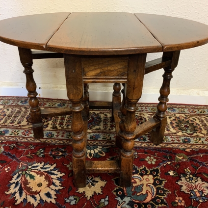 Fantastic Quality Oak Titchmarsh And Goodwin Small Gate Leg Table/wine Table - Now Sold