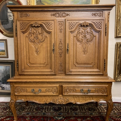 Fantastic French Carved Oak Drinks Cabinet/bar - Now Sold