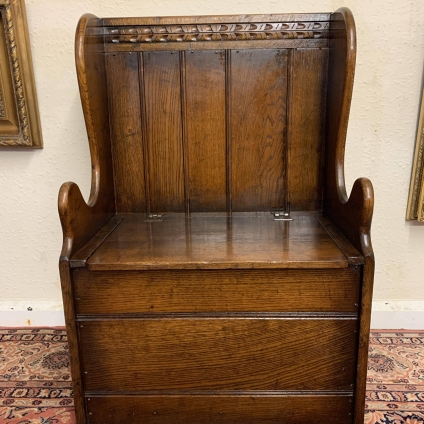 Fabulous Quality Oak Titchmarsh And Goodwin Single Box Settle/seat - Now Sold