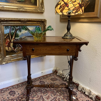 Elegant Carved Walnut Ladies Desk/side Table - Now Sold