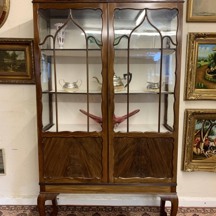 Fantastic Quality Mahogany Glazed Two-door Display Cabinet - Now Sold