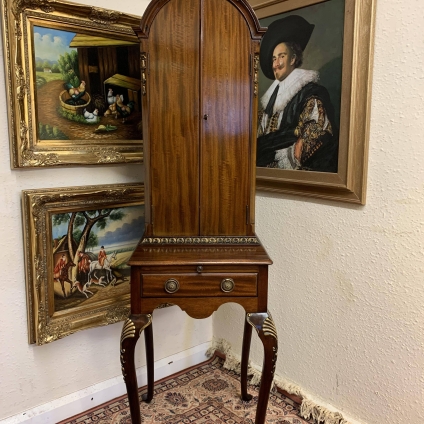 Fabulous Quality Slender Antique Mahogany Two-door Ladies Cabinet - Now Sold