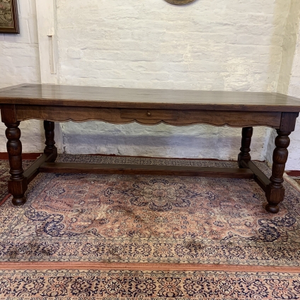 Fantastic Quality Large French Country Oak Table With Drawer Circa 1920 - Now Sold