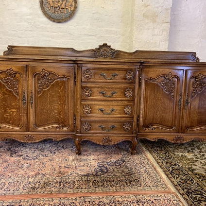 Outstanding Quality French Carved Oak Brakefront Dresser/sideboard/credenza - Now Sold