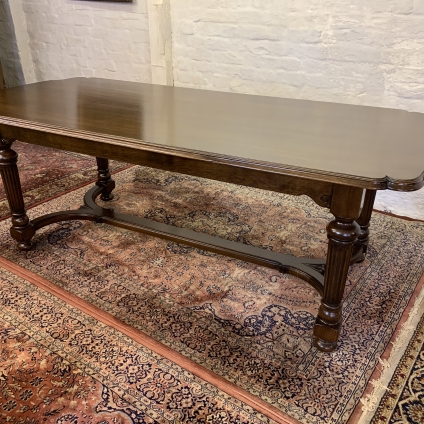 Fantastic Quality Oak Shaped Top Refrectory Table/banquet Table