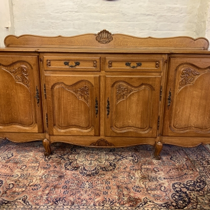 Fantastic French Carved Oak Brakefront Four-door Sideboard/dresser - Now Sold
