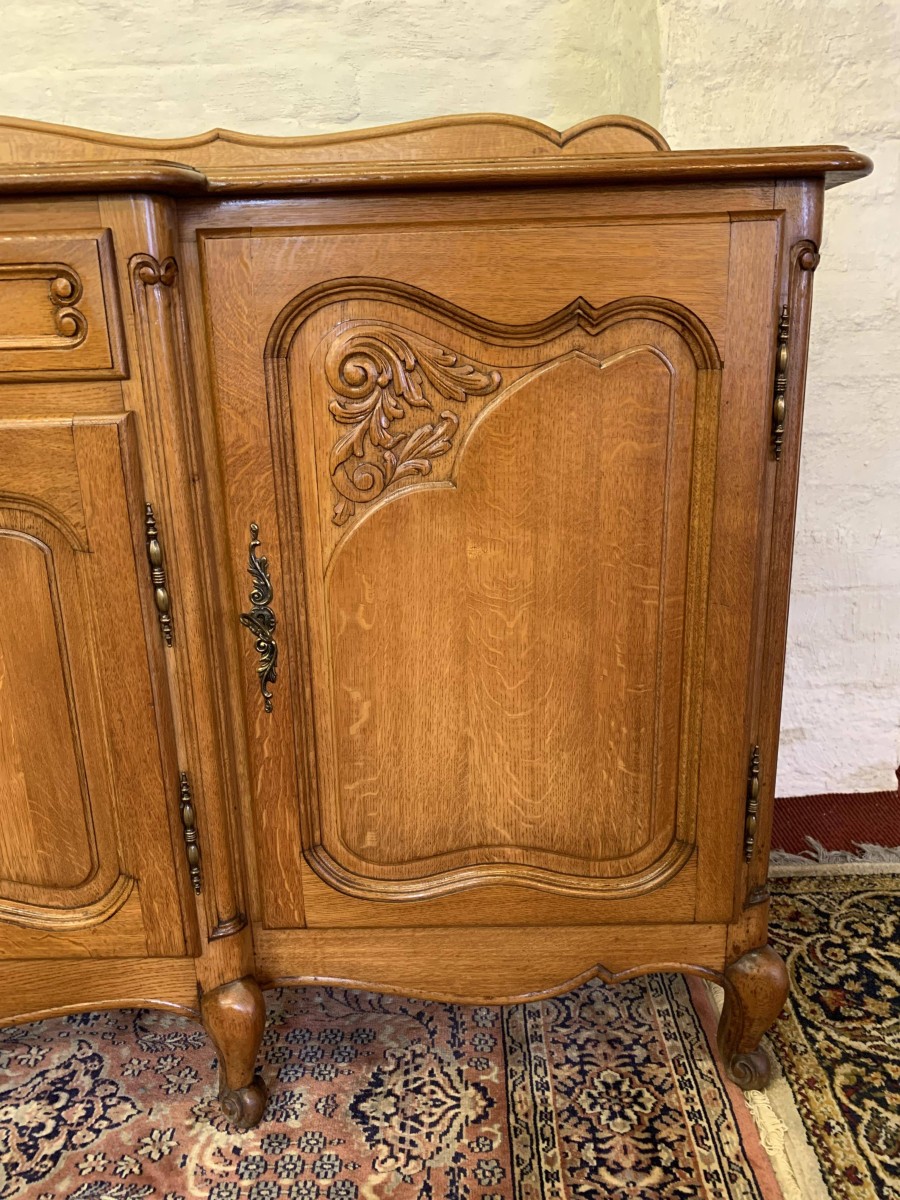 Fantastic French Carved Oak Brakefront Four-door Sideboard/dresser - Now Sold - Image 10