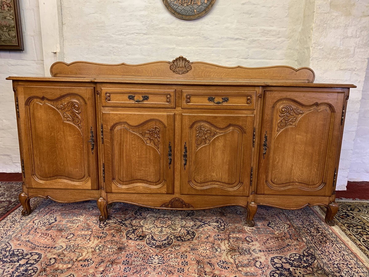 Fantastic French Carved Oak Brakefront Four-door Sideboard/dresser - Now Sold - Image 2