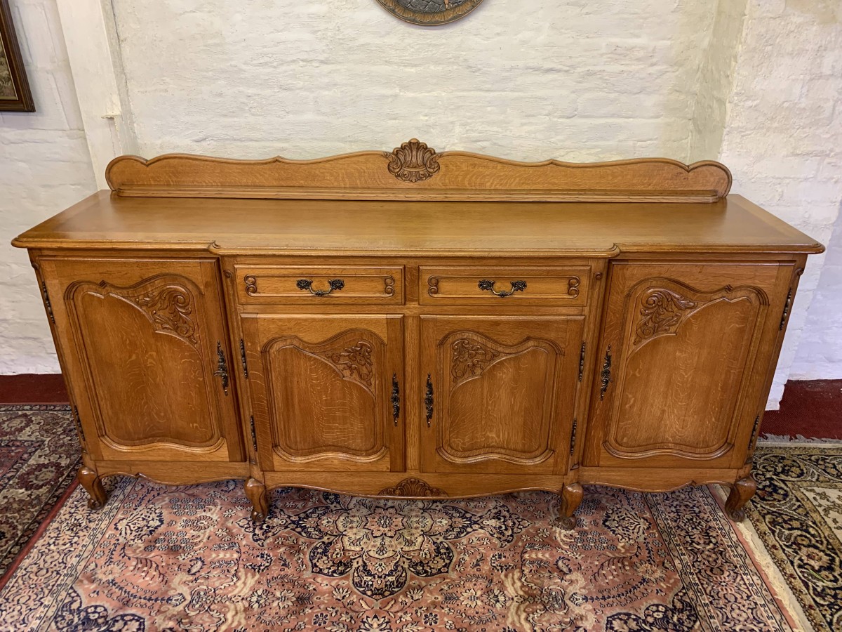 Fantastic French Carved Oak Brakefront Four-door Sideboard/dresser - Now Sold - Image 5