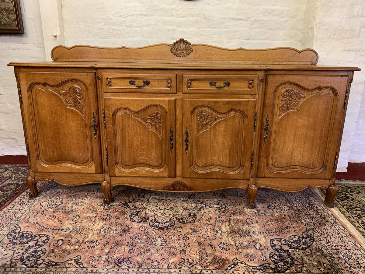 Fantastic French Carved Oak Brakefront Four-door Sideboard/dresser - Now Sold - Image 6