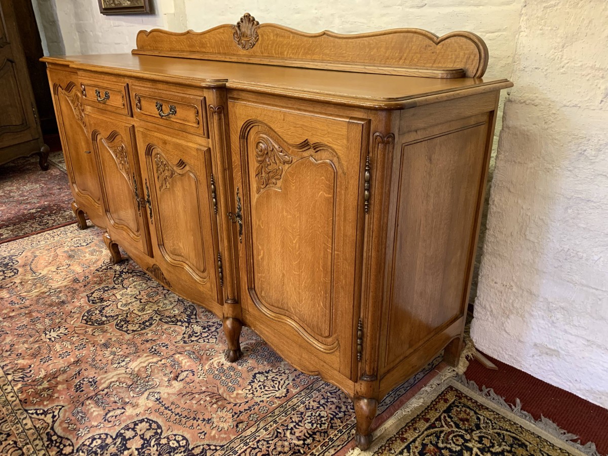 Fantastic French Carved Oak Brakefront Four-door Sideboard/dresser - Now Sold - Image 7