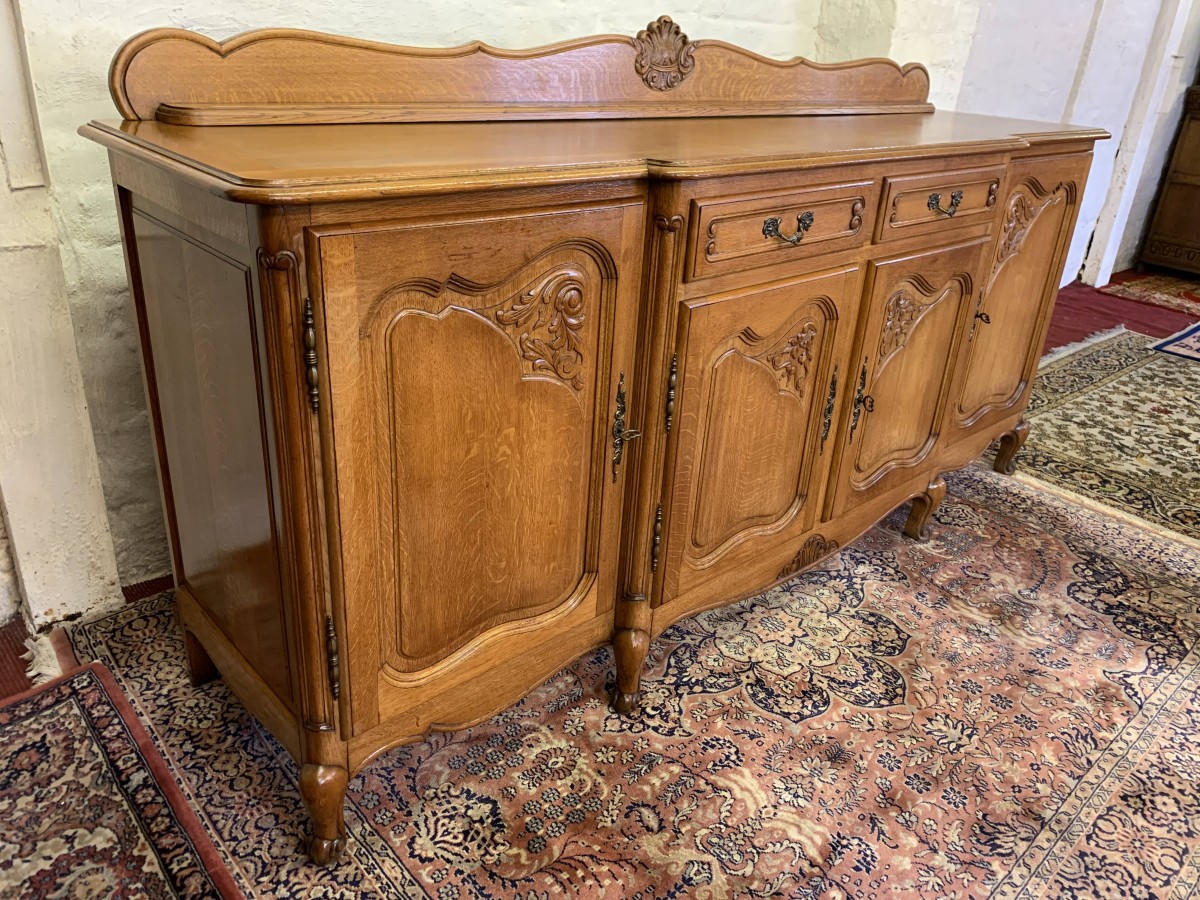 Fantastic French Carved Oak Brakefront Four-door Sideboard/dresser - Now Sold - Image 8