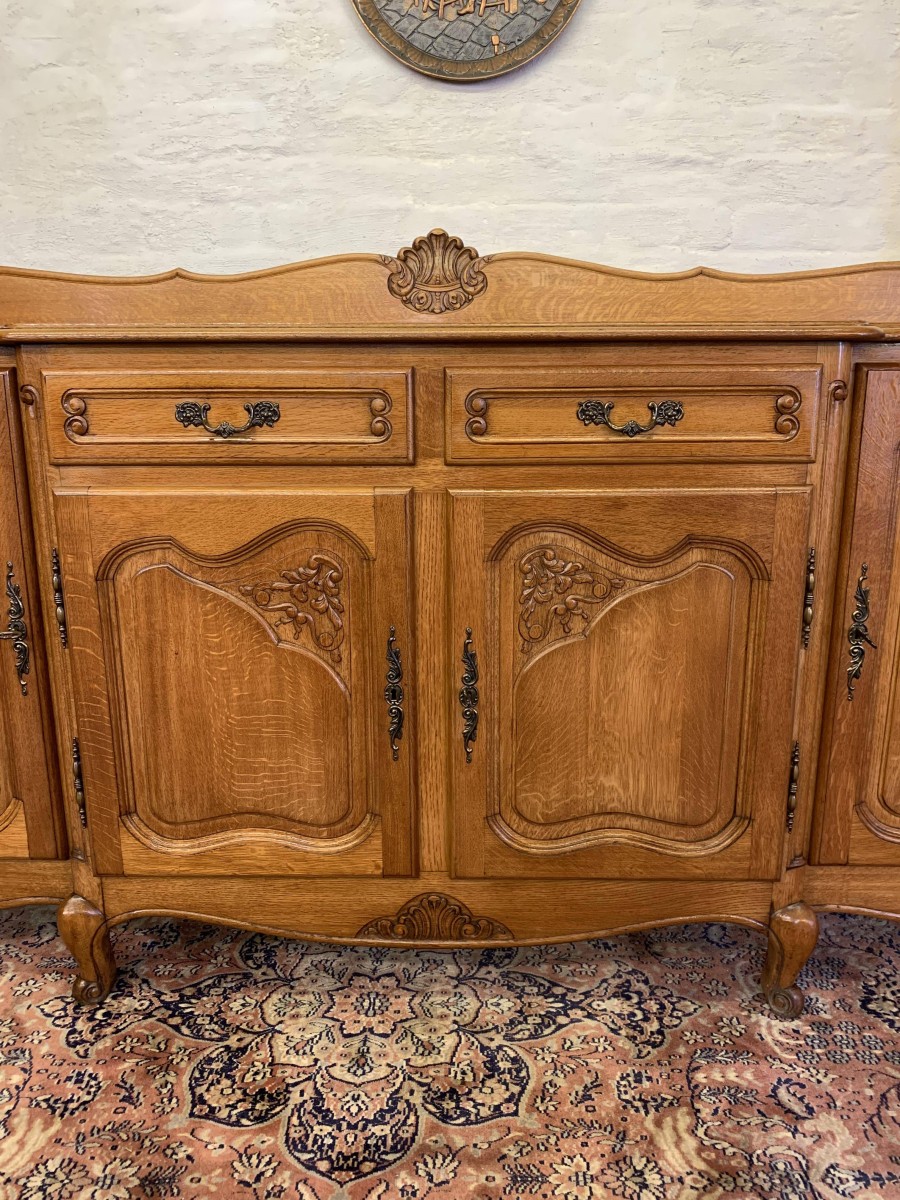 Fantastic French Carved Oak Brakefront Four-door Sideboard/dresser - Now Sold - Image 9