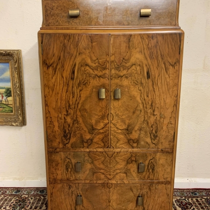 Outstanding Quality Art Deco Burr Walnut Tallboy/cupboard - Now Sold