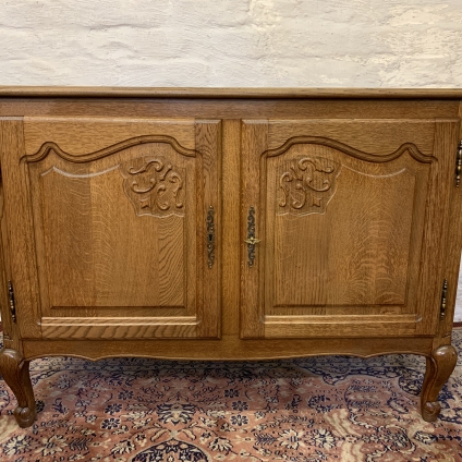 Fabulous French Two Door Carved Oak Cupboard/cabinet - Now Sold