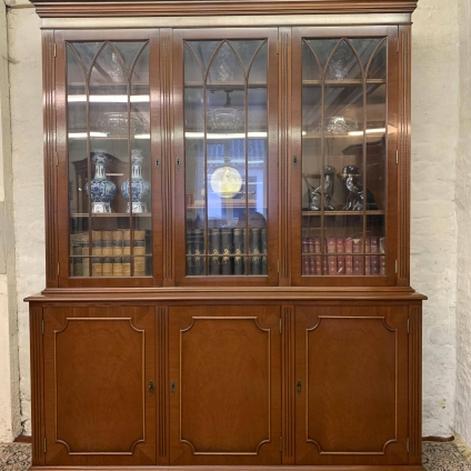 Oustanding Quality Mahogany Three Door Glazed Bookcase - Now Sold