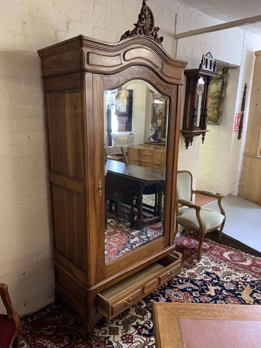 Fabulous Antique French Carved Oak Mirrored Armoire/lined Cupboard/wardrobe - Now Sold - Image 10
