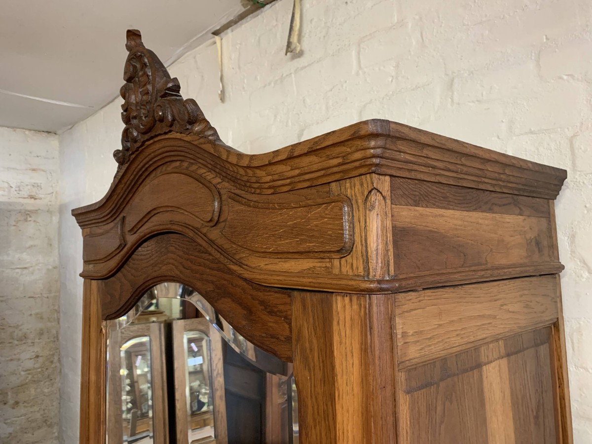 Fabulous Antique French Carved Oak Mirrored Armoire/lined Cupboard/wardrobe - Now Sold - Image 11