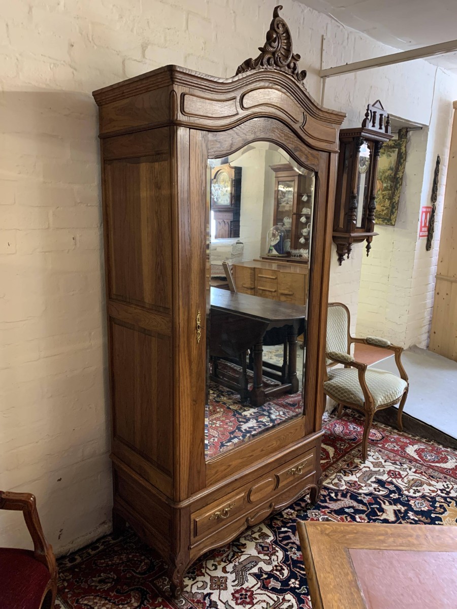 Fabulous Antique French Carved Oak Mirrored Armoire/lined Cupboard/wardrobe - Now Sold - Image 6