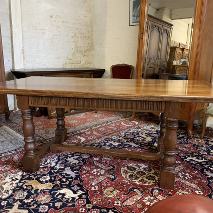 Outstanding Quality Oak Refrectory/banquet Table - Now Sold