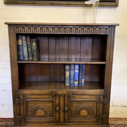 Outstanding Quality Carved Oak Titchmarsh And Goodwin Bookcase - Now Sold