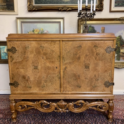 Outstanding Quality Antique Carved Walnut Side Cabinet/cupboard Circa 1930 - Now Sold