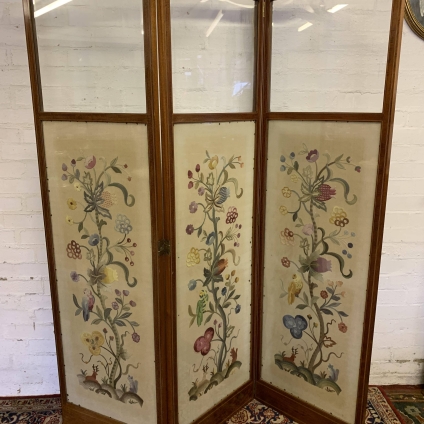 Outstanding Quality Edwardian Inlaid Mahogany Three Fold Screen Circa 1910 - Now Sold